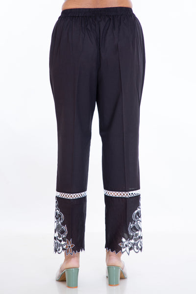 Buy Ivory Cutwork Straight Pants by Designer Chandrima Online at Ogaancom