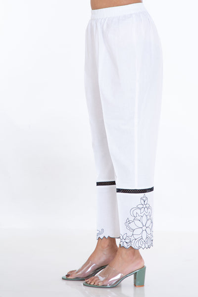 White Embroidered Pants (6745297780796)